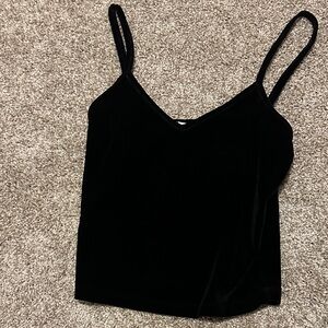 Full Tilt Black Velvet Camisole Top